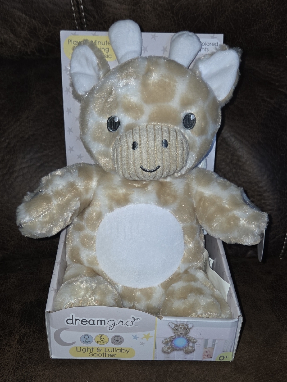 Dreamgro Giraffe Plush Soother Plush Stuffed Toy Lights Musical Lullaby 10" 2023